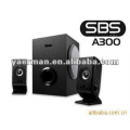 2.1 subwoofer wooden speakers/ stereo sounds audio amplifier